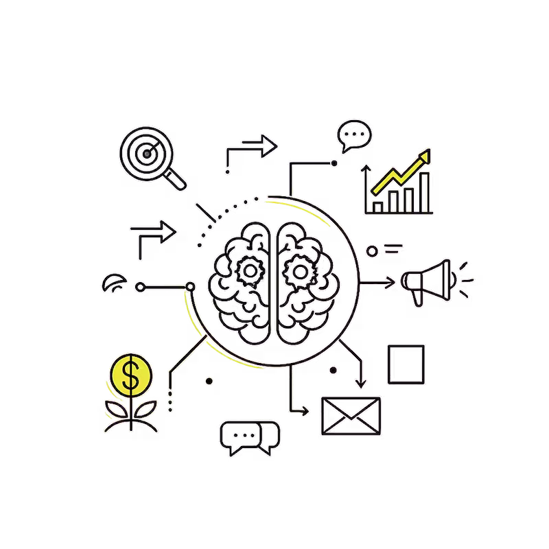 Digital marketing strategy illustration